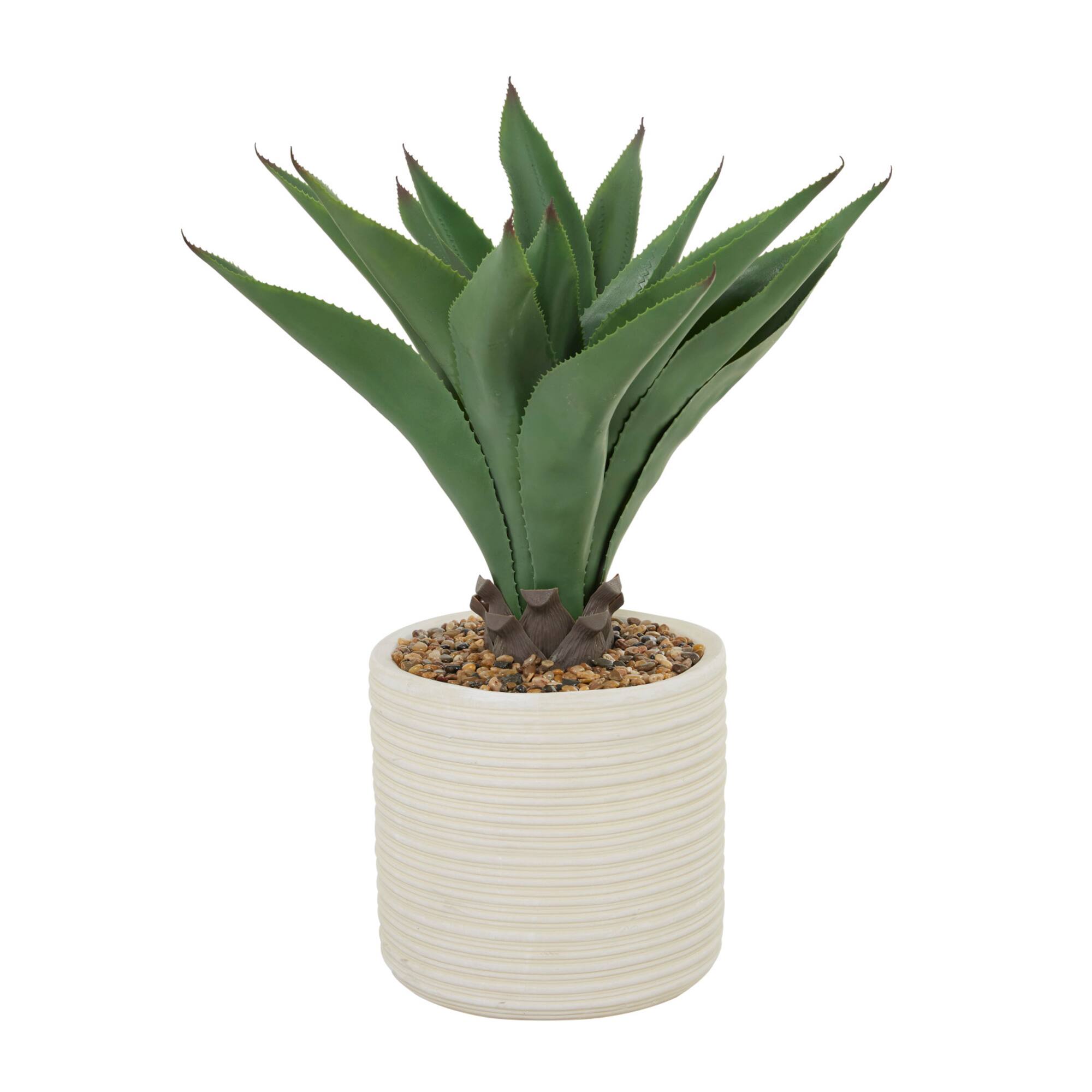 2.5ft. Potted White Plastic Contemporary Artificial Foliage